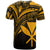 Hawaii Kanaka Maoli T Shirt Gold Color Cross Style - Polynesian Pride