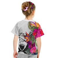 Pohnpei Micronesian Custom Personalised KID T - Shirt - Hibiscus White Pattern - Polynesian Pride