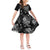 Hawaiian Short Sleeves Dress KID- Hawaii Flowers LT6 KID Black - Polynesian Pride