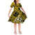 Polynesian Hawaiian With Turtle Short Sleeves Dress KID LT6 KID Yellow - Polynesian Pride