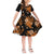 Hawaiian Short Sleeves Dress KID- Hawaii Flowers LT6 KID Orange - Polynesian Pride