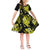 Hawaiian Short Sleeves Dress KID- Hawaii Flowers LT6 KID Yellow - Polynesian Pride