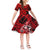 Polynesian Hawaiian With Turtle Short Sleeves Dress KID LT6 KID Red - Polynesian Pride