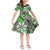 Hawaii Short Sleeve Dress KID Tribal Plumeria With Polynesian Turtle Ver.01 LT14 KID Green - Polynesian Pride