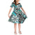 Hawaii Short Sleeve Dress KID Tribal Plumeria With Polynesian Turtle Ver.04 LT14 KID Turquoise - Polynesian Pride