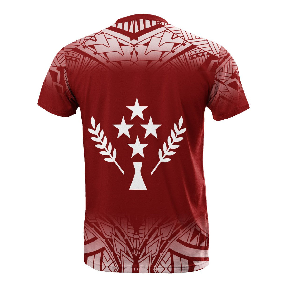 Kosrae All Over T Shirt Fog Red - Polynesian Pride