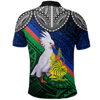New Caledonia Emblem With Kagu Bird Polynesian Polo Shirt LT7 - Polynesian Pride