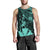 Hawaiian King Kanaka Map Polynesian Kahoolawe Men's Tank Top - Turquoise - Hala Style - AH - Polynesian Pride