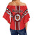 Hawaii - Kahuku High Off Shoulder Waist Wrap Top AH - Polynesian Pride