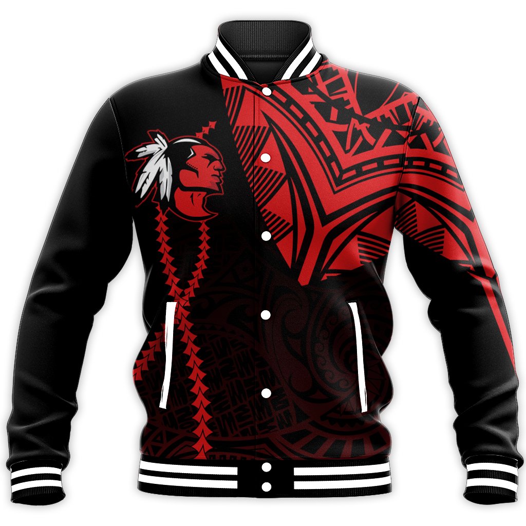 Hawaii Baseball Jacket - Kahuku High Baseball Jacket - Forc Style AH Unisex Black - Polynesian Pride