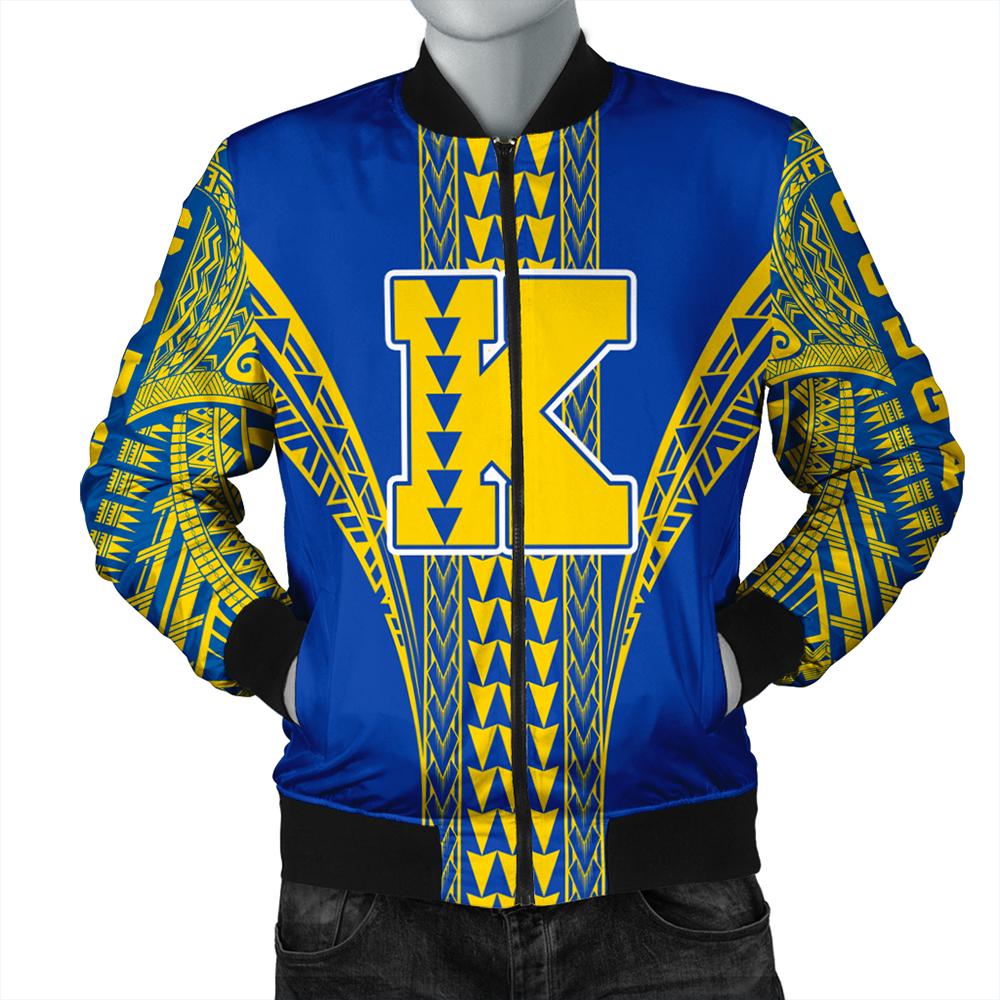 Hawaii Bomber Jacket - Kaiser High Bomber Jacket AH Blue Unisex - Polynesian Pride