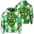 Hawaii Kalo Tie Dye Hoodie Zip Refresh AH Unisex Green - Polynesian Pride