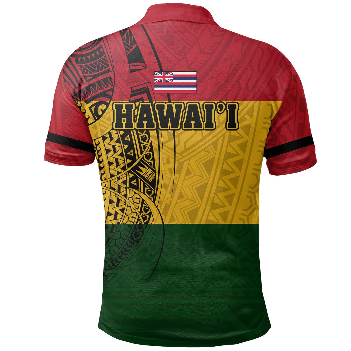 Hawaii Kanaka Flag Polynesian Queen Liliuokalani Polo - Polynesian Pride