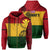 Hawaii Kanaka Flag Polynesian Hoodie Zip Unisex Red - Polynesian Pride
