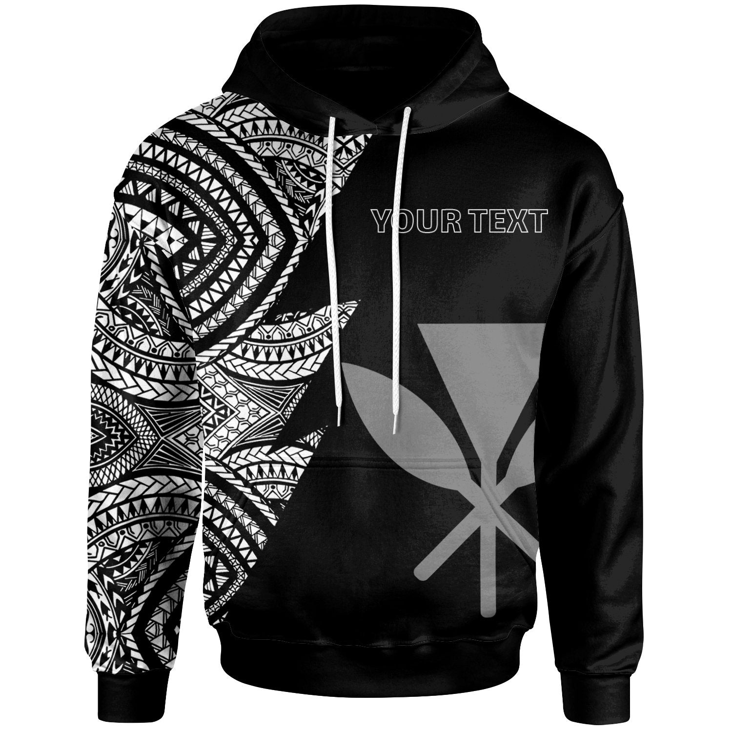 Hawaii Kanaka Maoli Custom Personalized Hoodie Flash Style White Unisex White - Polynesian Pride