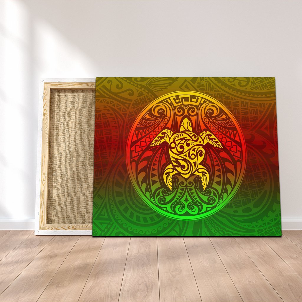Kanaka Maoli Turtle Polynesian Canvas - AH Canvas Poly-cotton - Polynesian Pride