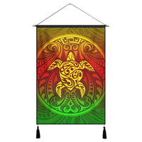 Kanaka Maoli Turtle Polynesian Hanging Poster - AH Hanging Poster Cotton And Linen - Polynesian Pride