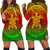 Kanaka Maoli Turtle Polynesian Hoodie Dress - AH Black - Polynesian Pride