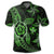 Kanaka Map Hibiscus Plumeria Turtle Art Green Polynesian Polo Shirt - Polynesian Pride