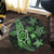 Kanaka Map Hibiscus Plumeria Turtle Art Green Polynesian Round Carpet - AH - Polynesian Pride