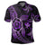 Kanaka Map Hibiscus Plumeria Turtle Art Violet Polynesian Polo Shirt - Polynesian Pride