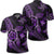 Kanaka Map Hibiscus Plumeria Turtle Art Violet Polynesian Polo Shirt Unisex Black - Polynesian Pride