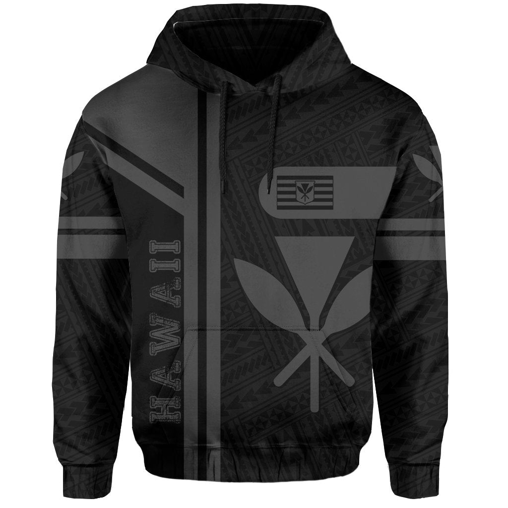 Kanaka Polynesian Hoodie Gray Morale Style - Polynesian Pride