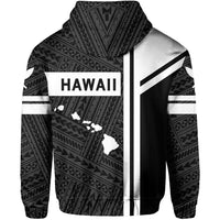 Kanaka Polynesian Zipper Hoodie White Morale Style - Polynesian Pride