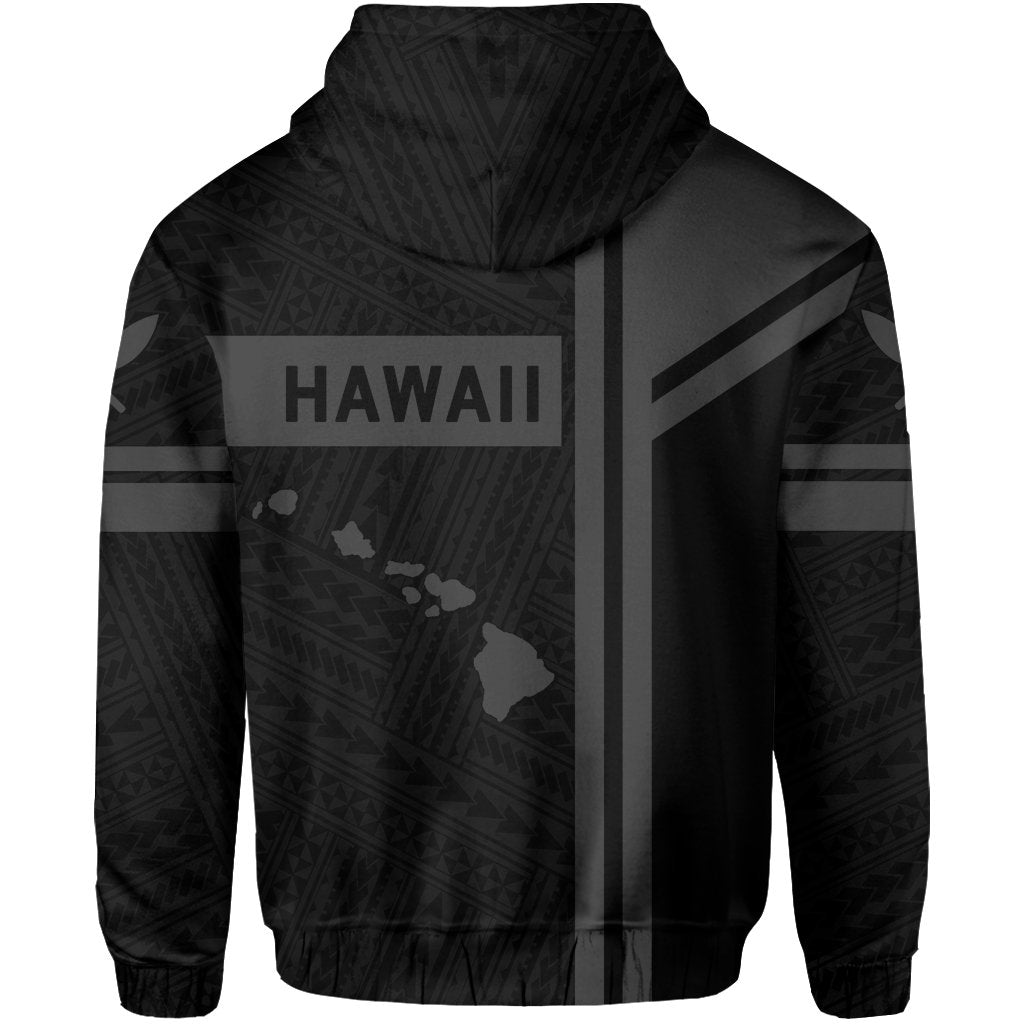 Kanaka Polynesian Zipper Hoodie Gray Morale Style - Polynesian Pride