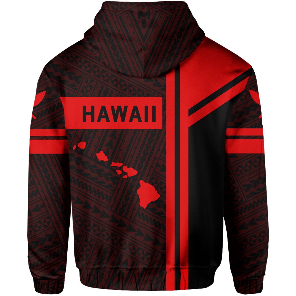 Kanaka Polynesian Hoodie Red Morale Style - Polynesian Pride