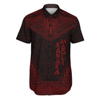 Kanaka Maoli Polynesian Chief Shirt - Red Version Men Red - Polynesian Pride