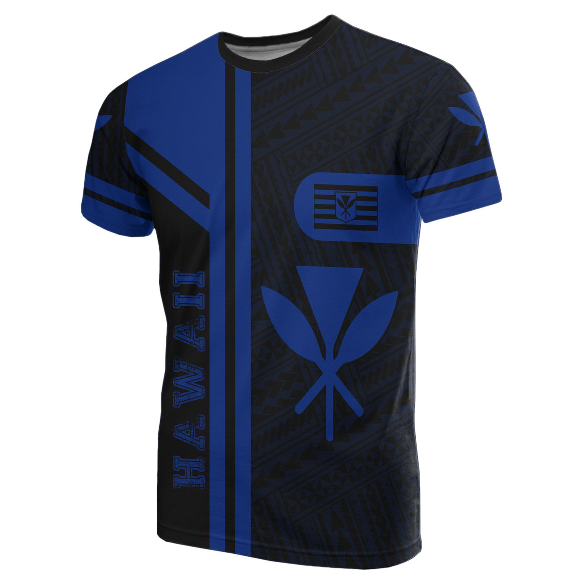 Kanaka Polynesian T Shirt Blue Morale Style - Polynesian Pride