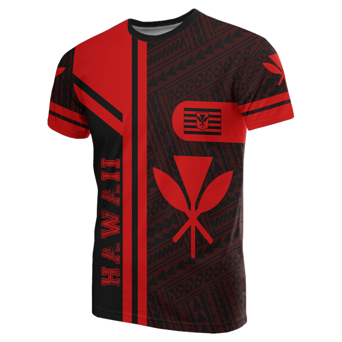 Kanaka Polynesian T Shirt Red Morale Style - Polynesian Pride