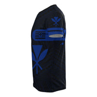 Kanaka Polynesian T Shirt Blue Morale Style - Polynesian Pride