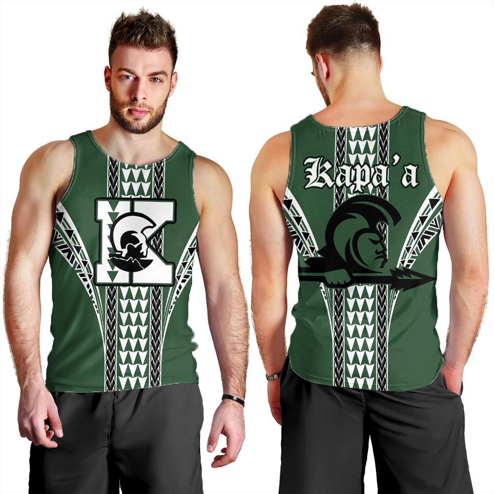 Hawaii Men's Tank Top - Kapaa High Tank Top AH Green - Polynesian Pride