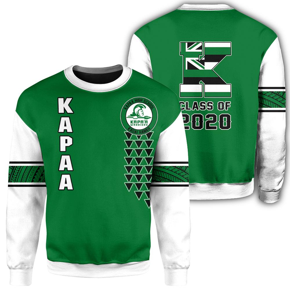 (Personalized) Hawaii - Kapaa High Custom Your Class Sweatshirt - AH Unisex Green - Polynesian Pride