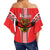 Hawaii - Kauai High Off Shoulder Waist Wrap Top AH - Polynesian Pride