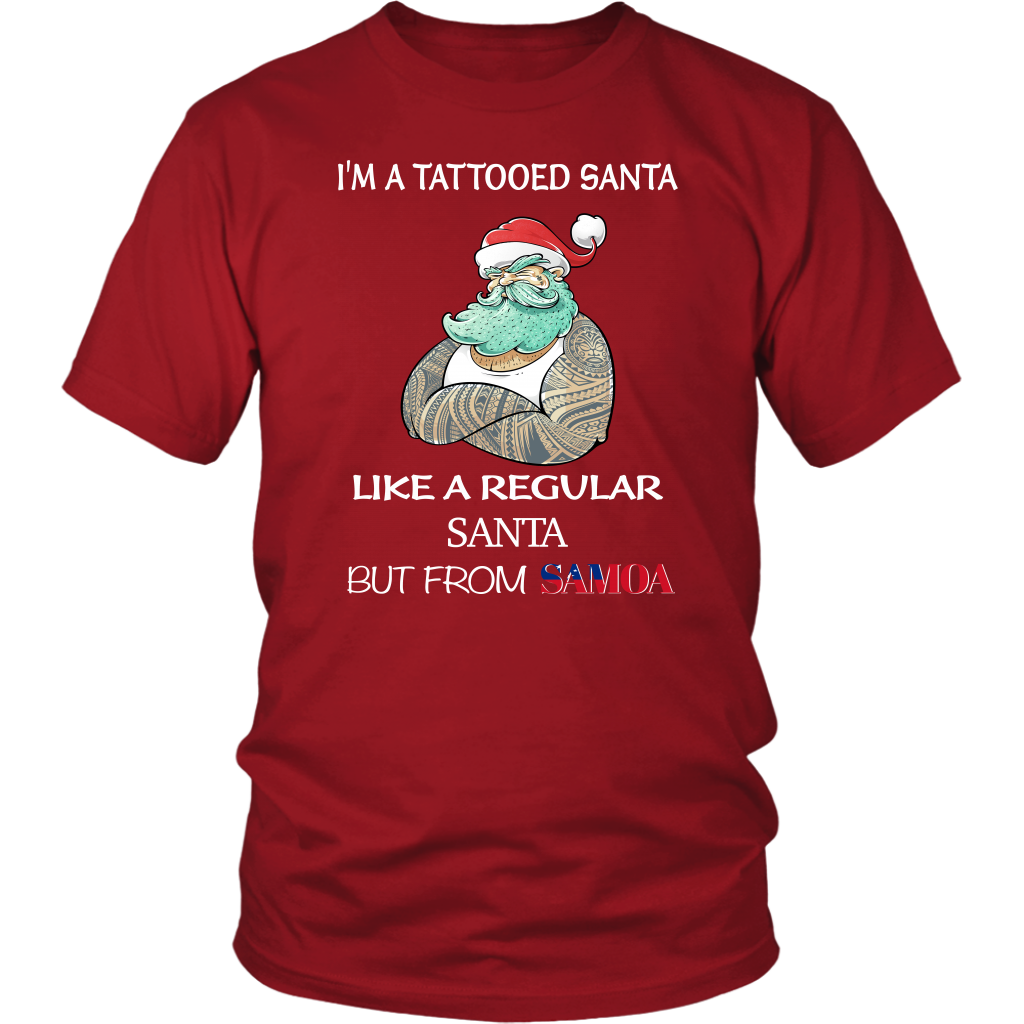 Samoa T Shirt Im A Tattooed Santa Unisex Art - Polynesian Pride