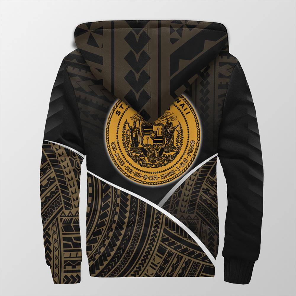 Hawaiian - King's Hawaii Coat Of Arms Polynesian Sherpa Hoodie - Mana Style - AH - Polynesian Pride