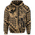 Hawaii Hoodie (Zip) King Kakau Kanaka Gold - Polynesian Pride