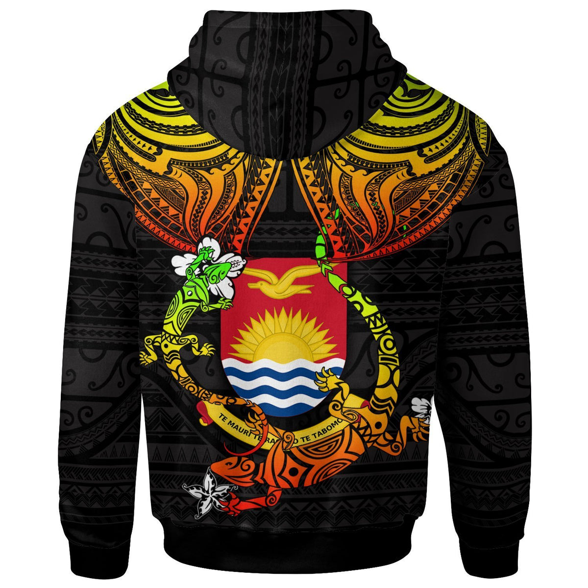 Kiribati Custom Zip up Hoodie Lizard Good Chest - Polynesian Pride
