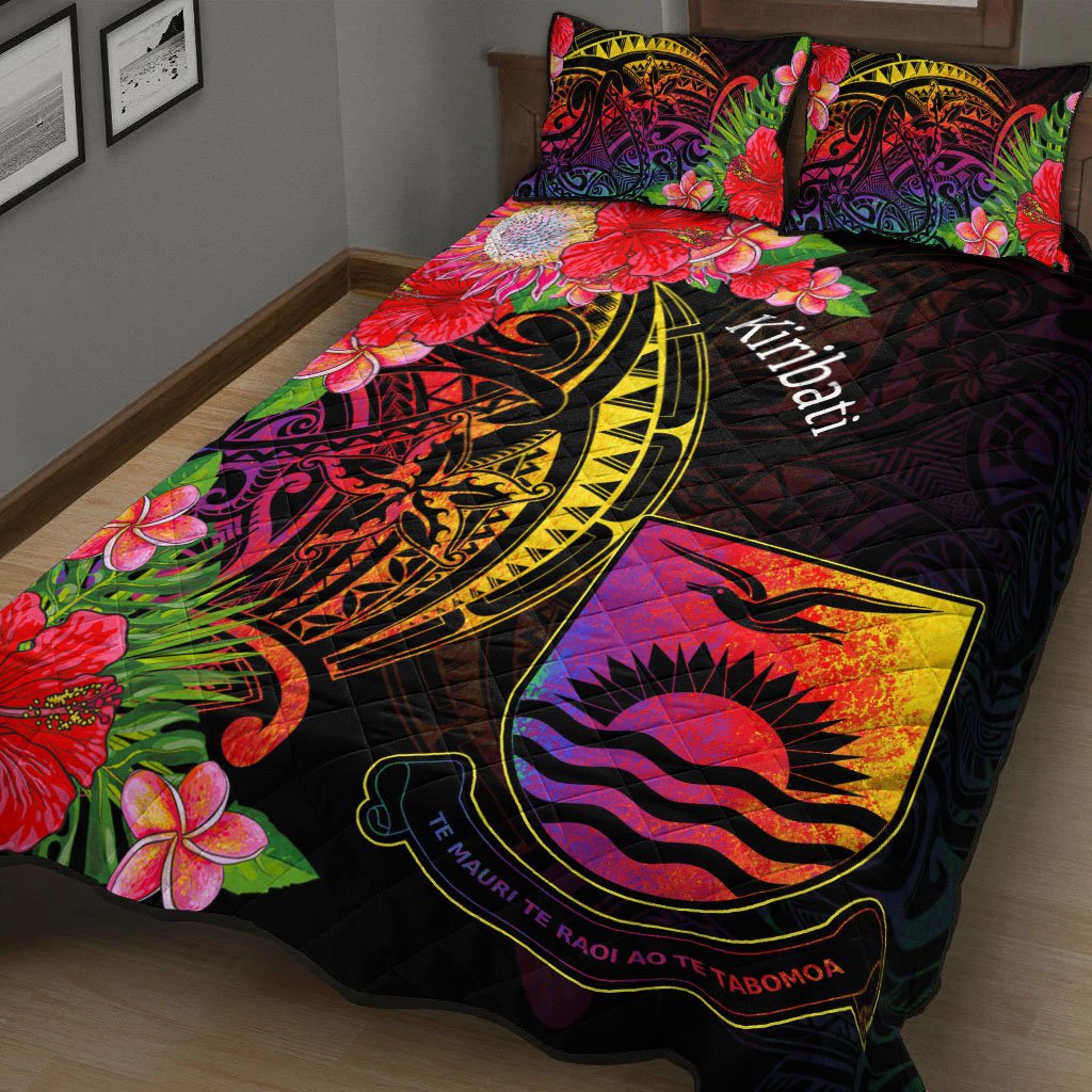 Kiribati Quilt Bed Set - Tropical Hippie Style - Polynesian Pride