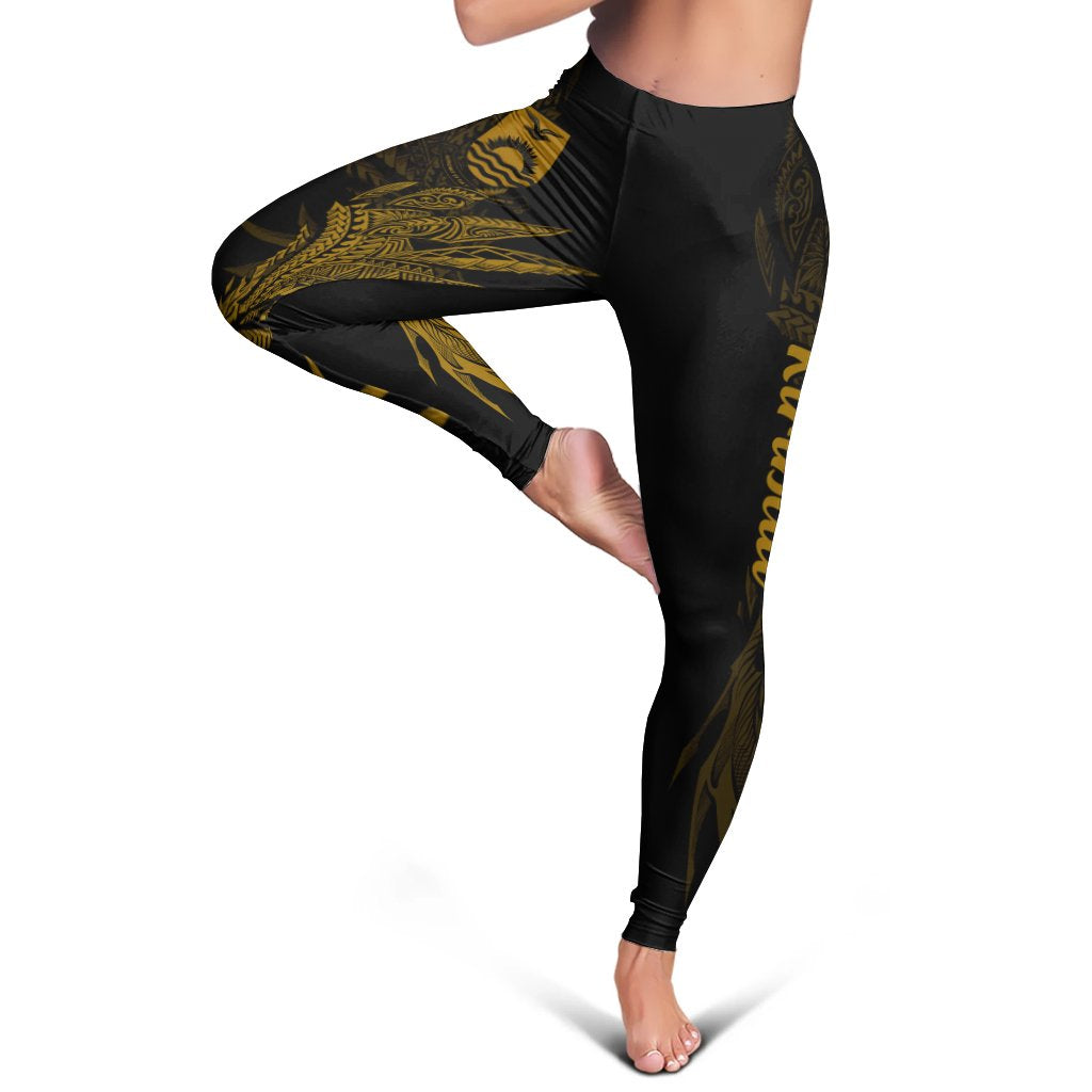 Kiribati Leggings - Wings Style Black - Polynesian Pride