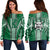 Hawaii - Konawaena High Women's Off Shoulder Sweatshirt AH Green - Polynesian Pride