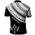 Kosrae Custom Polo Shirt Ginger Lei Pattern White - Polynesian Pride