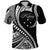 Kosrae Polo Shirt Federated States of Micronesia Black Wave Style LT9 Adult Black - Polynesian Pride