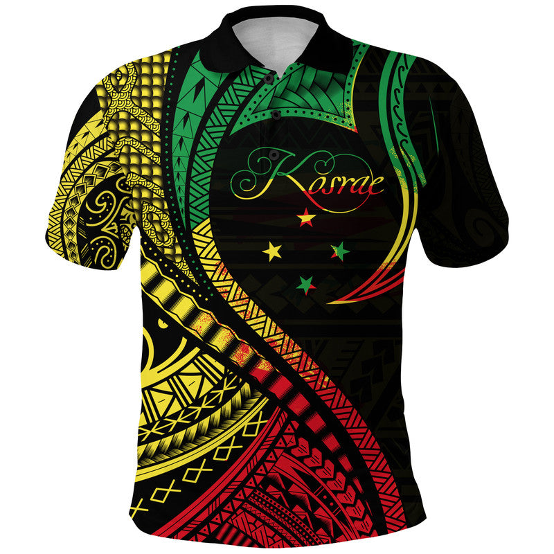 Custom Kosrae Polo Shirt Federated States of Micronesia Reggae Wave Style LT9 Adult Reggae - Polynesian Pride