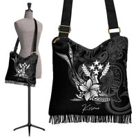 Kosrae State Boho Handbag - Fish With Plumeria Flowers Style - Polynesian Pride