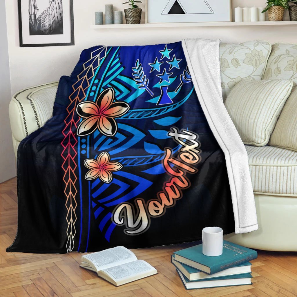 Kosrae Custom Personalised Premium Blanket - Vintage Tribal Mountain White - Polynesian Pride