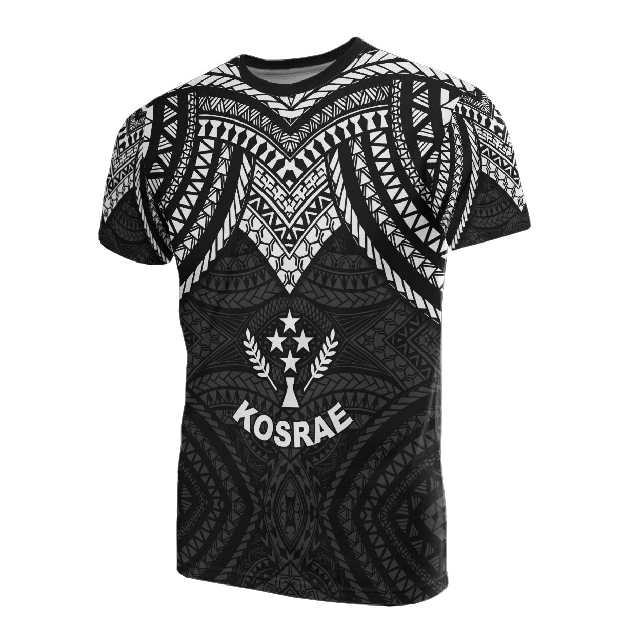 Kosrae T Shirt Micronesian Pattern Black Armor Style Unisex Black - Polynesian Pride